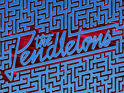 Pendletons — Gotta Get Out EP 3d album art cg maze retro script typography