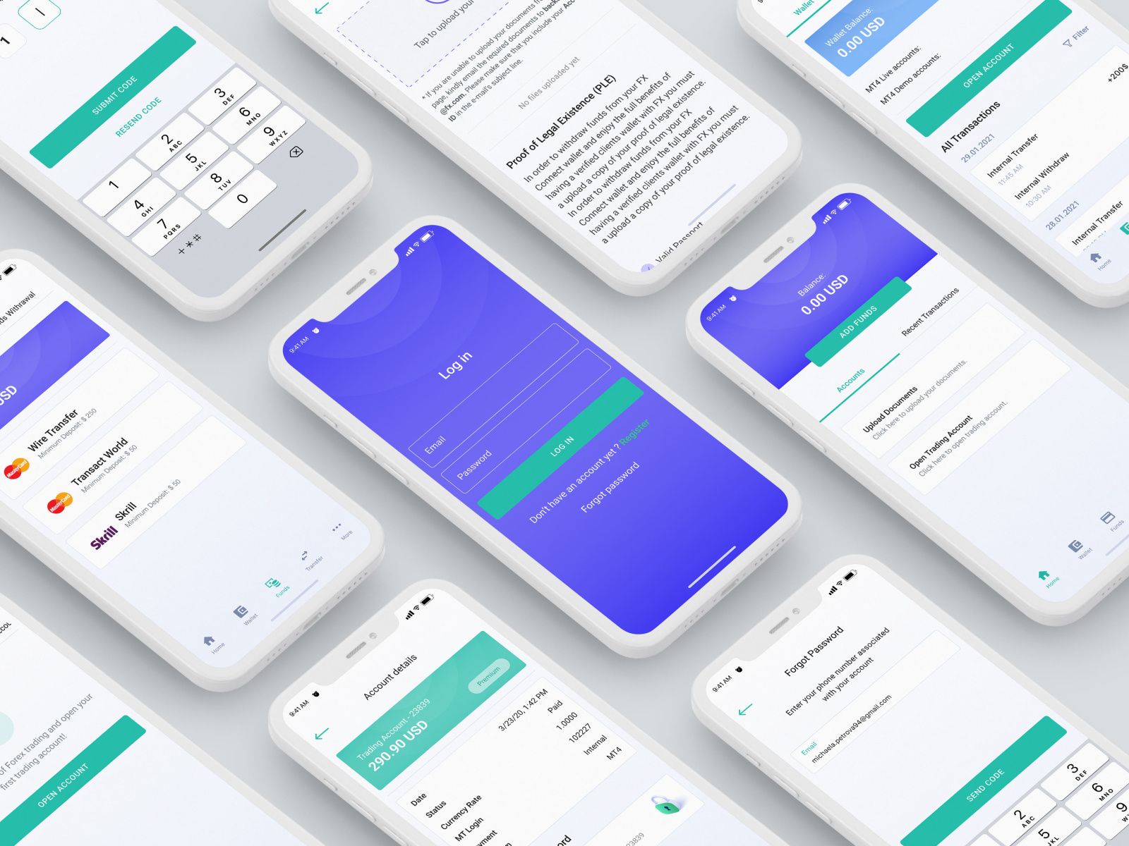 Financial app by Michaela Petrova on Dribbble