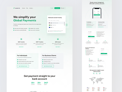 Fundstr : Digital Bank | FinTech Website banking business credit card digital bank finance fintech investment landing landing page money online banking payment solution ui wallet web design website