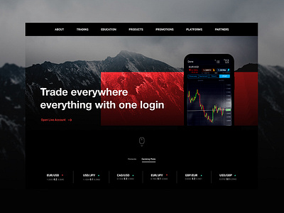 Forex trading website currencies finance forex forex trading ui website website banner website concept