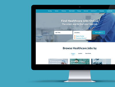 Healthcare Job Listing Website Development adobe xd adobexd css figmadesign sketch ui ux webdesign webdeveloper webdevelopment websitedesigner xd