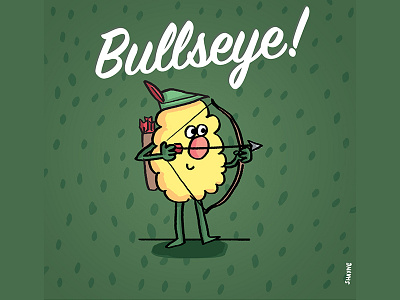Bullseye! archery arrows bullseye cartoons ferbils illustration robin hood sports