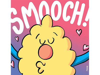 Smooch! cartoon ferbils illustration kiss love smooch
