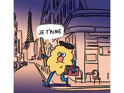 Je t'aime cartoon ferbils france french illustration love paris