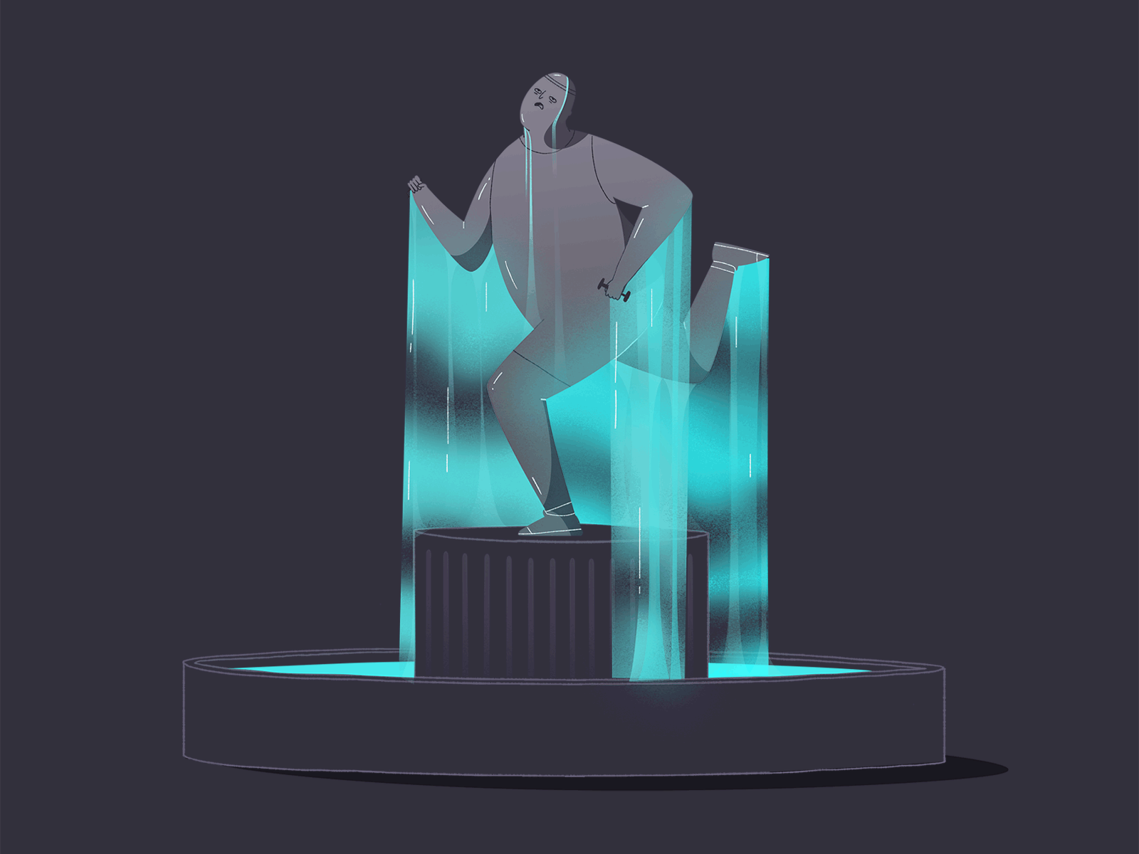 The fountain 2 animated animation fountain gif illustration man runner sport