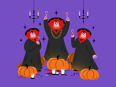 october 2d characters cute halloween illustration vampire vector