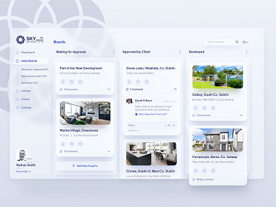 Real estate broker dashboard apartment app broker cards clean dashboard dashboard ui developer fresh house interface real estate region search sell ui ux