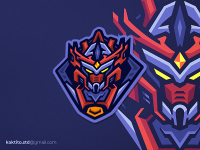 Super Gundam branding debut design designgraphic esport illustration logo mascot mascot logo vector