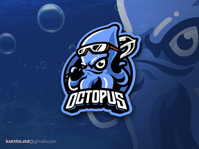 Octopus debut design designgraphic esport illustration logo mascot mascot logo vector