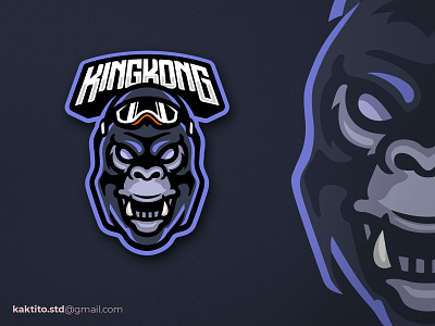 Kingkong design designgraphic esport illustration logo mascot mascot logo vector