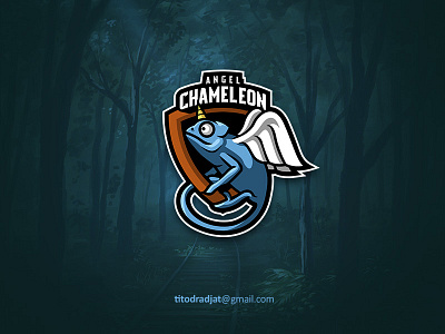 Chameleon design designgraphic esport logo mascot vector