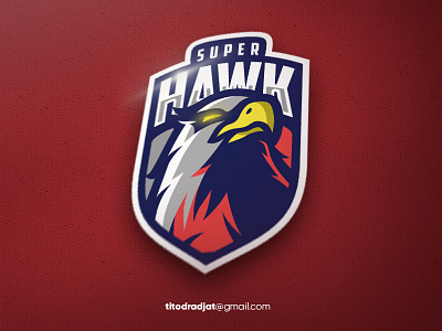 Super Hawk animal branding debut design designgraphic esport illustration logo mascot mascot logo simple sport vector