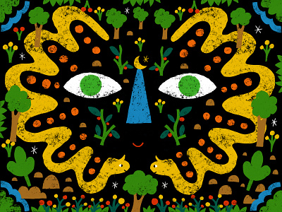 Miró's Dream Garden design drawing illustration nature surreal