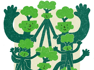 A Family Tree of Trees character design design illustration nature