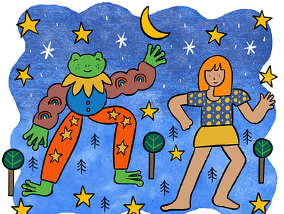 Dancing With The Frog Prince characterdesign design digitalart illustration kidslitartist