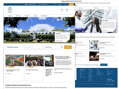 Riphah University Homepage ReDesign designer portfolio landing page design redesign redesign concept ui ux uidesign