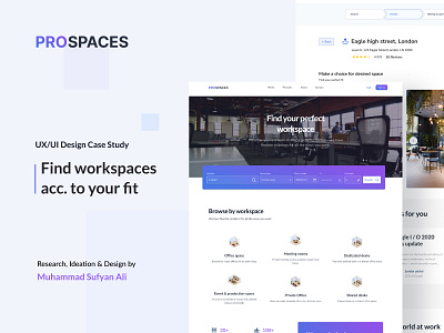 Co-Working Space UI/UX Design Case Study booking case study co working space coworking figma illustration landing page prototype ui ux uidesign uiux design user interaction ux research