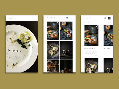 Food Gallery design food menu mobile ux uxd