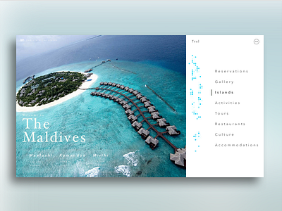 The Maldives design landing page maldives ocean travel ux uxd