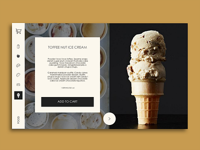ice cream browse daily ui design food ice cream minimal ux uxd website