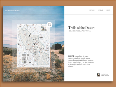 Desert Trails california daily ui desert design minimal minimalism summer ux uxd website