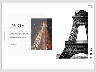 Paris daily ui design gallery landing page minimal minimalism product design typography ui ux uxd web website