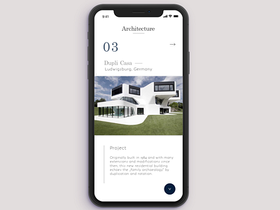Modern Home Architecture - Mobile daily ui design gallery homes minimal minimalism mobile mobile app mobile app design product design typography ui user experience ux uxd
