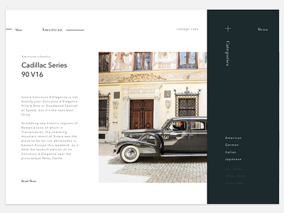 Cadillac Series 90 V16 cars daily ui design minimal minimalism product design typography ui user experience ux uxd vintage web website