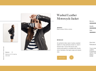 Leather Jacket daily ui design minimal minimalism product design redesign ui ux uxd web