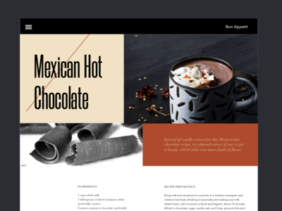 Recipe daily ui design food minimal minimalism recipe typography ui ux uxd web