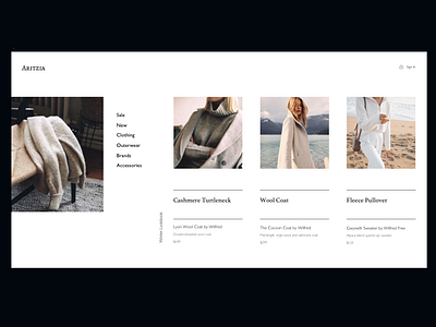 Winter ecommerce concept clean design ecommerce grid minimal minimalism typography ux uxd web design