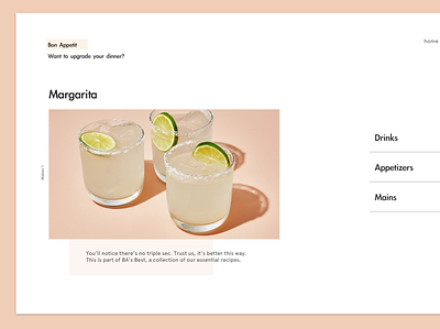 Summer Menu daily ui design food menu minimal minimalism typography ui ux uxd web website