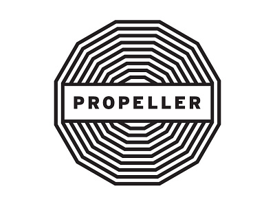 Propeller Logo logo mono op art propeller