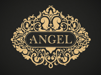 Branding Concept angel brand decorative drawn foil logo