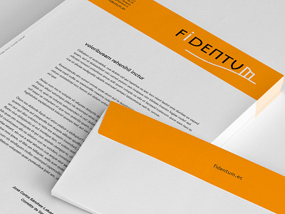 Fidentum branding stationery