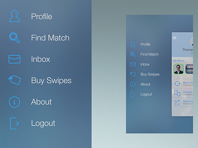 Icons For Menu app blue icons ios iphone menu