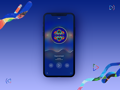 Music Player Iphone X blue blurred coldplay color iphone iphone x music play player sound waves