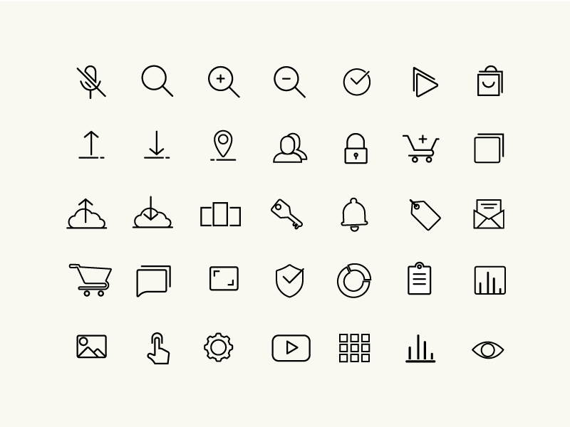 User Interface-line Icons by Luiz Carvalho on Dribbble