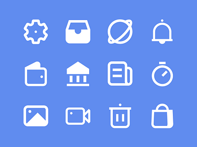 Minimalist Icons app bank bell branding icon app icons icons set image inbox interface shop ui ux wallet