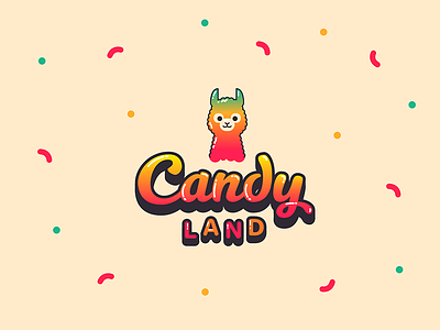 Candy Land alpaca candy candyland colorful confetti cute goo gradient llama pinata