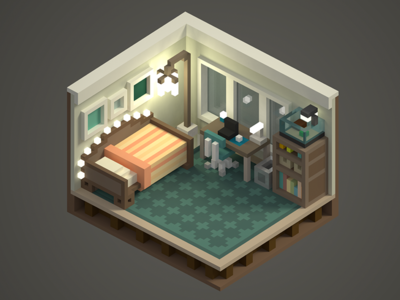 Cozy Bedroom by Martha Peck - Dribbble
