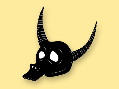 VectorSkull animal cow design graphic illustration illustrator ox rgb skull vector yellow