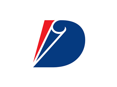 Curl Letter D Logo For Sale
