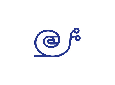 Letter E Snail Logo for sale branding creative design game graphic design icon identity letter e snail logo logo modern navy blue snail symbol typography ui unique ux vector