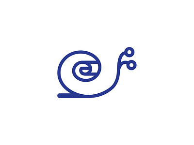 Letter E Snail Logo for sale