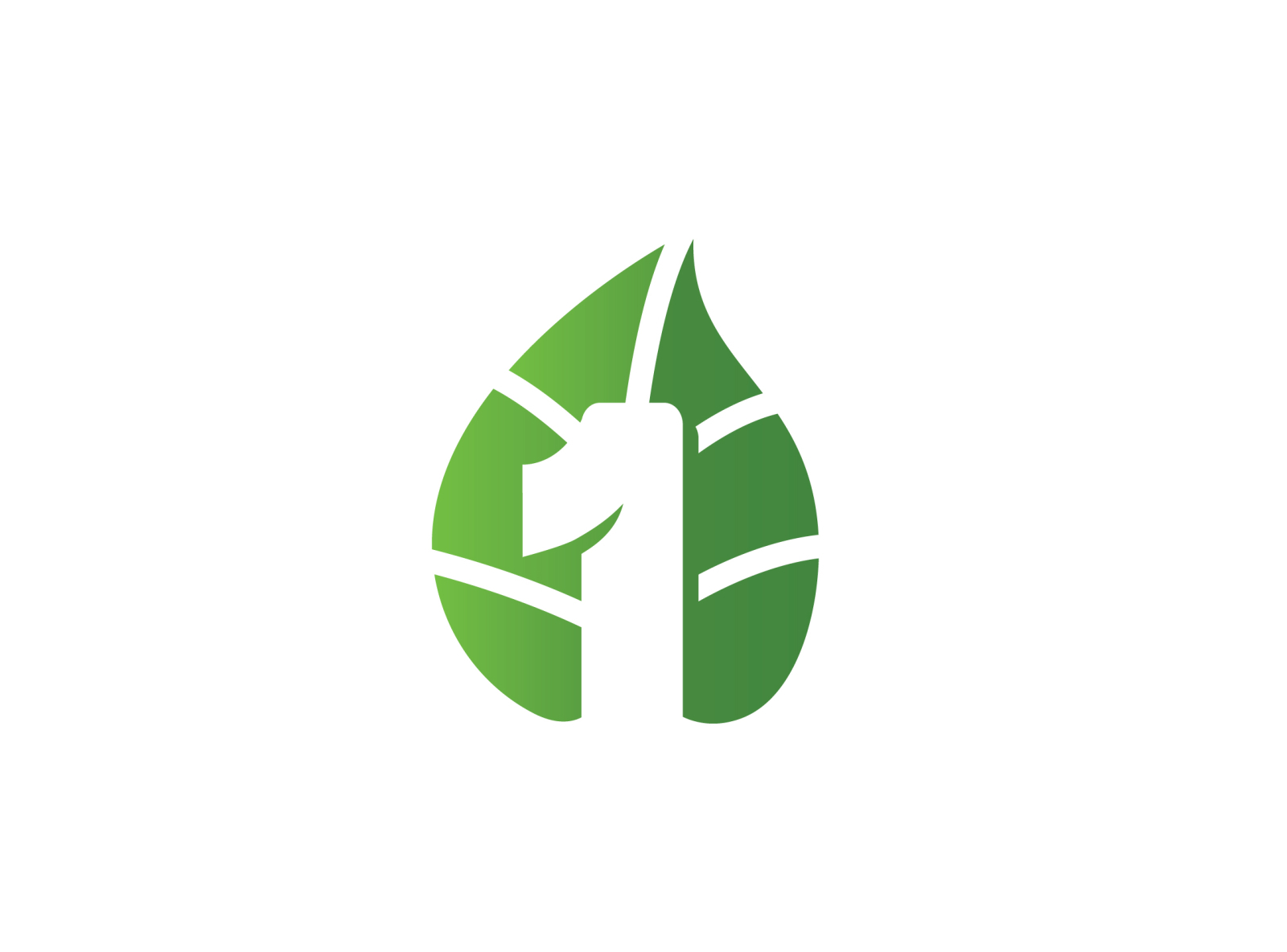 Number 1 Leaf Logo for sale by Ideas Studio on Dribbble