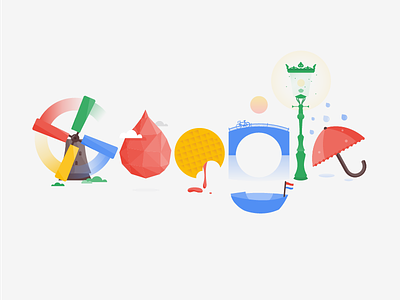 Thank you Amsterdam – Joining Google amsterdam canal doodle google job umbrella windmill