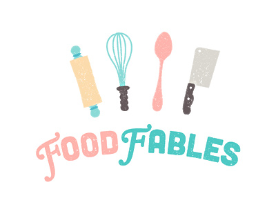 Food Fables blog cooking identity illustration logo