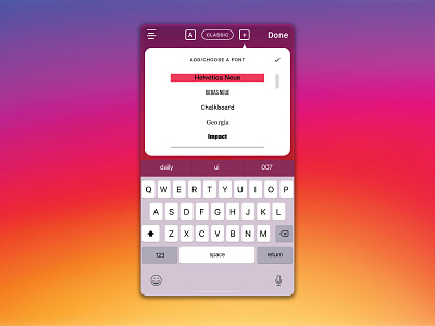 Settings — Daily UI Challenge #007 007 7 app colour daily dailyui design instagram interface settings ui ux