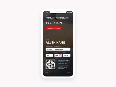 Boarding Pass — Daily UI Challenge #024 024 24 app boarding daily dailyui design idea ios pass ui uiux